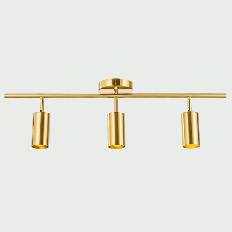 Cylinder Semi Flush Mount Light Fixture Contemporary Aluminum Ceiling Light Fixture for Living Room