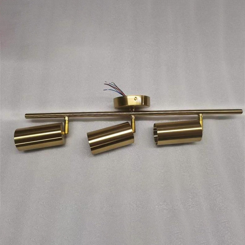 Cylinder Semi Flush Mount Light Fixture Contemporary Aluminum Ceiling Light Fixture for Living Room