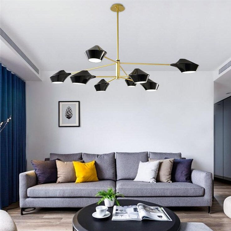 8 Hoofd Postmodern Special Chandelier Light Warmtures Restaurant Hangende kroonluchter voor zitkamer