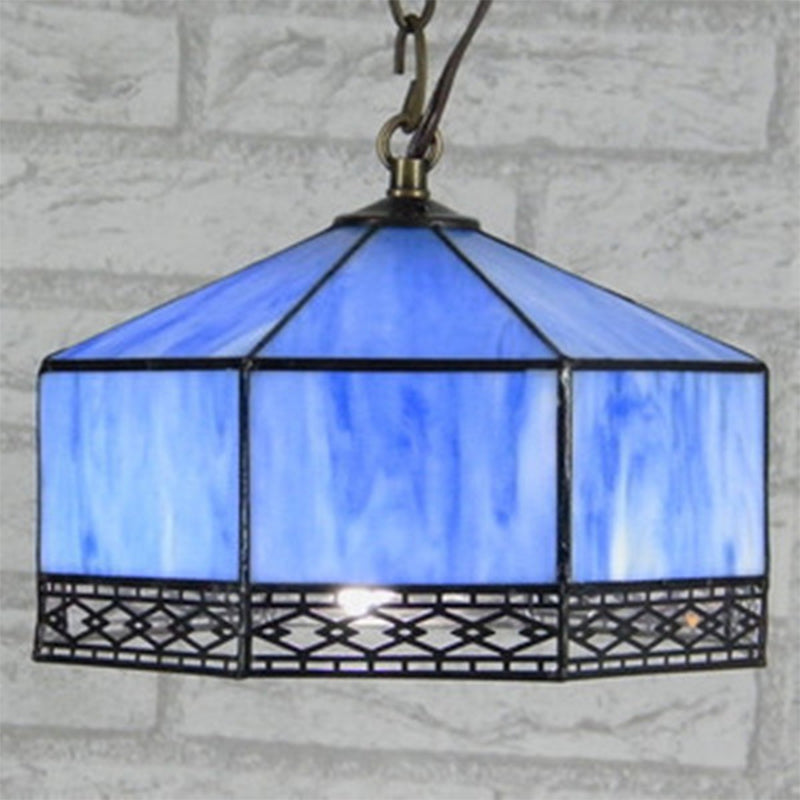 Buntglas Schmetterling Anhängerlampe 5 Lichter Tiffany -Stil Kronleuchter für Restaurant