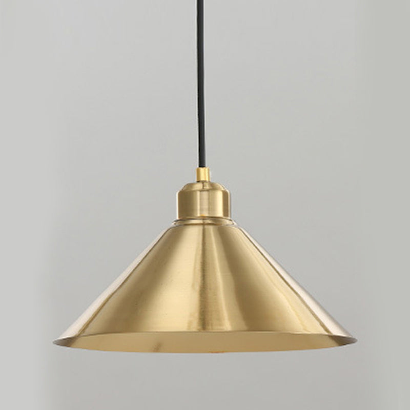 Anhänger Beleuchtungskörper Moderne 1-Licht-Gold-Federlampe mit Metallschatten