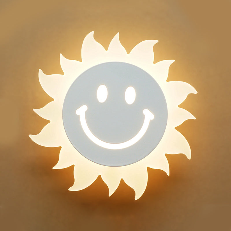 Metalen SCONCE LICHT CARToon -vormige wandbevestiging Lichtbeveiliging voor slaapkamerfoyer