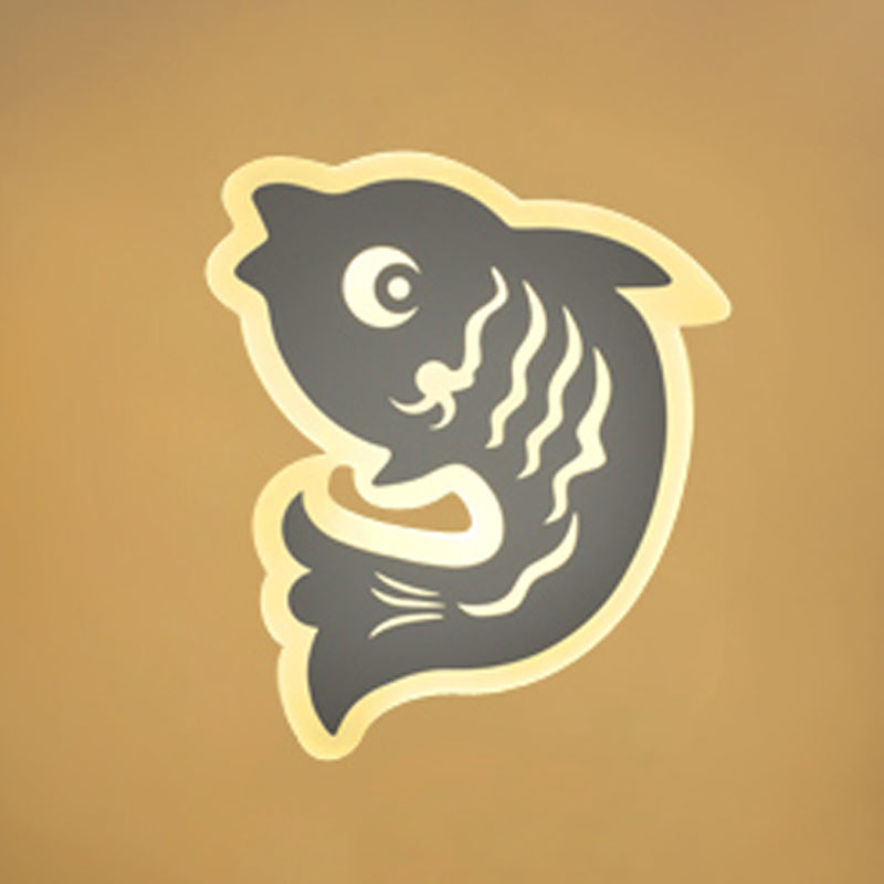 Metalen SCONCE LICHT CARToon -vormige wandbevestiging Lichtbeveiliging voor slaapkamerfoyer