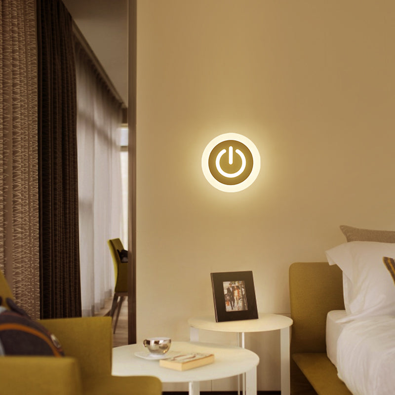 Metalen SCONCE LICHT CARToon -vormige wandbevestiging Lichtbeveiliging voor slaapkamerfoyer