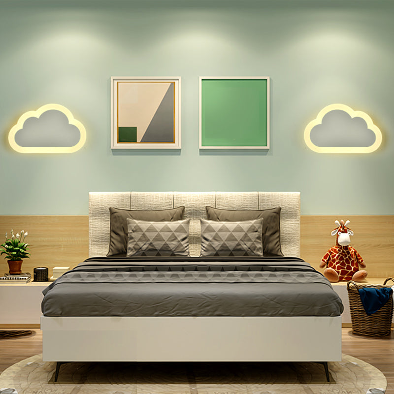 Metalen SCONCE LICHT CARToon -vormige wandbevestiging Lichtbeveiliging voor slaapkamerfoyer