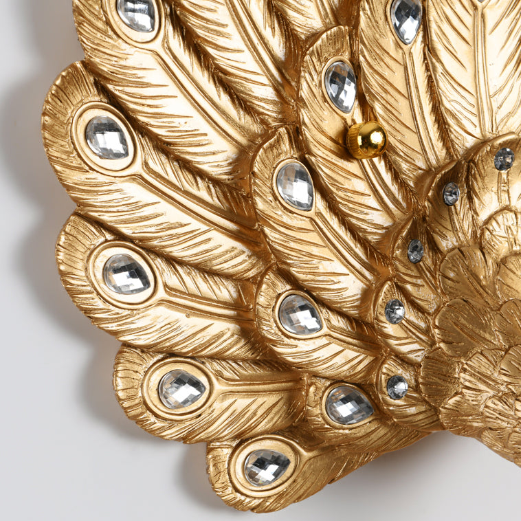 Peacock-Wandmontaglampe moderne 1-Licht-Wandleuchte mit klarem Kristallschatten