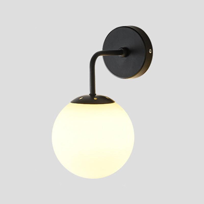 Kugelförmige Wandleuchte minimalist 1 helle Glaswandleuchten mit Arm