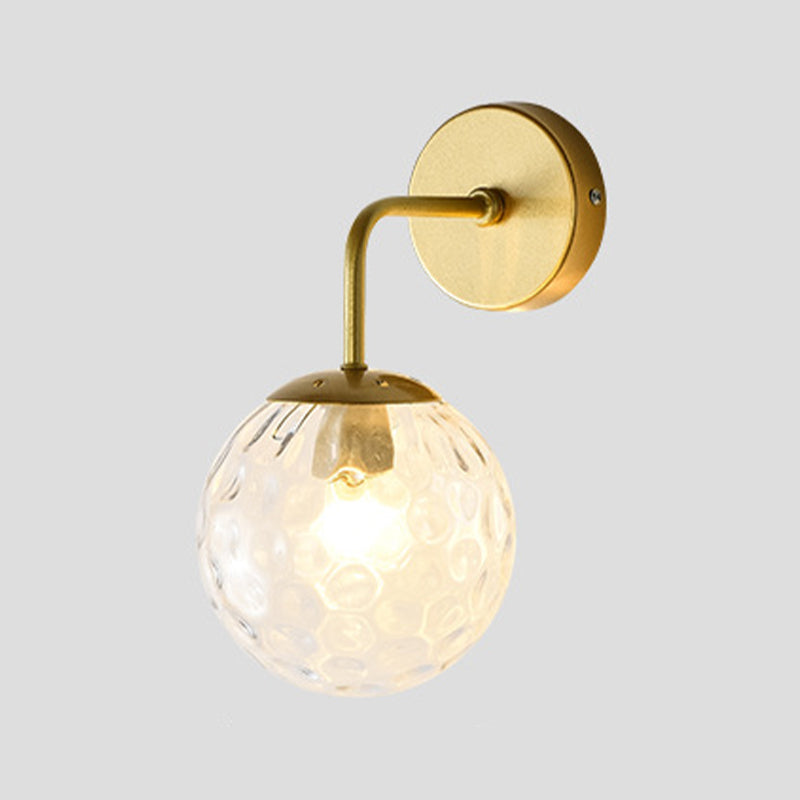 Kugelförmige Wandleuchte minimalist 1 helle Glaswandleuchten mit Arm