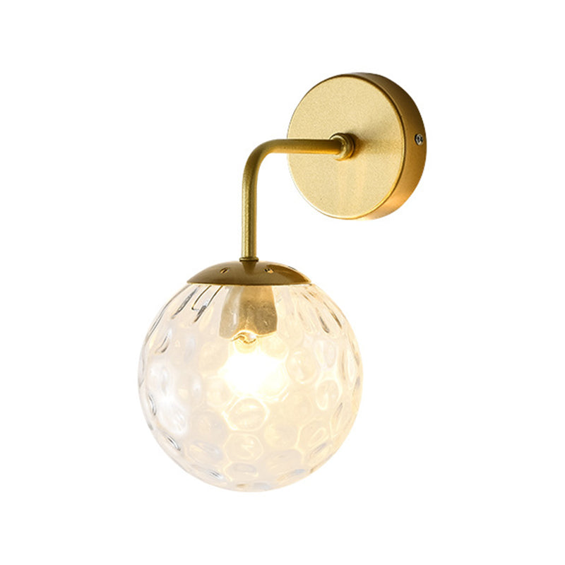 Kugelförmige Wandleuchte minimalist 1 helle Glaswandleuchten mit Arm