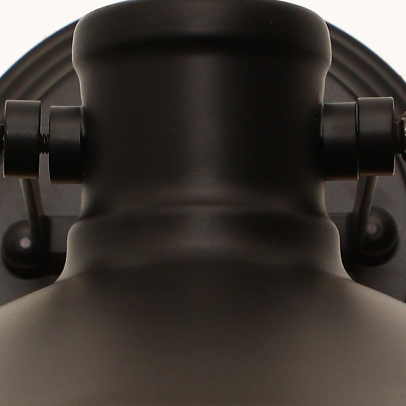 Black Metal Wall Sconce Industrial Wall Mounted Light Fixture for Kitchen Restaurant