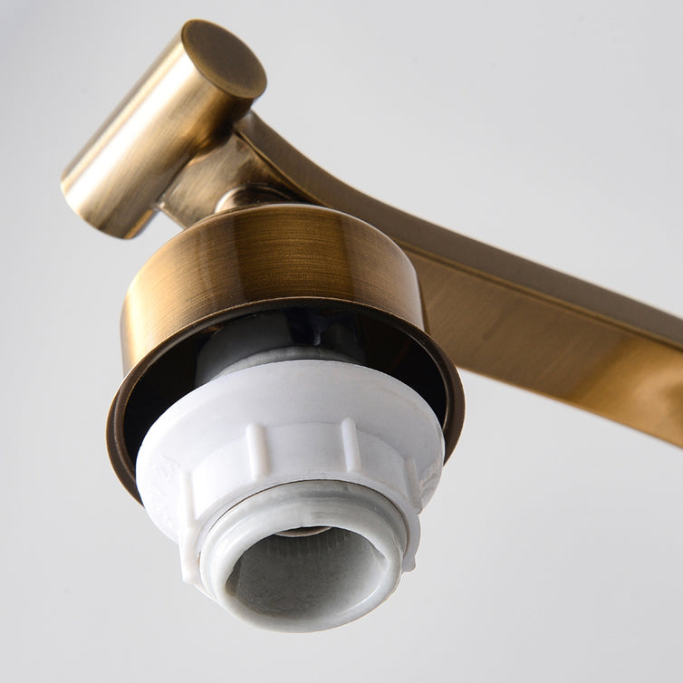 Lampada a parete moderna a parete lampada con foglie di pannelli conici in bronzo con tonalità di vetro