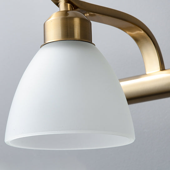 Lampada a parete moderna a parete lampada con foglie di pannelli conici in bronzo con tonalità di vetro