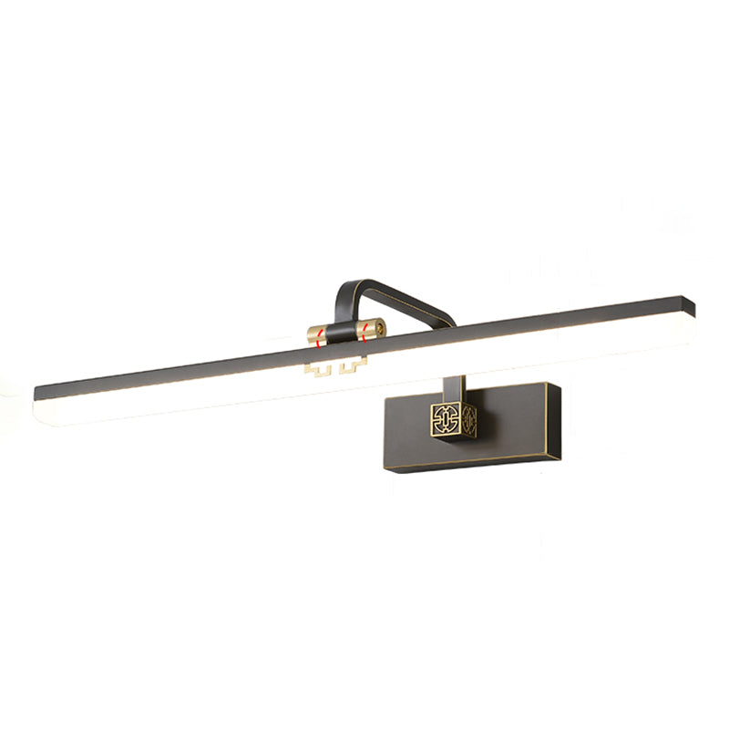 Linear Metallic Bar Vanity Light Contemporary Wall Mount Light in Gold/Black