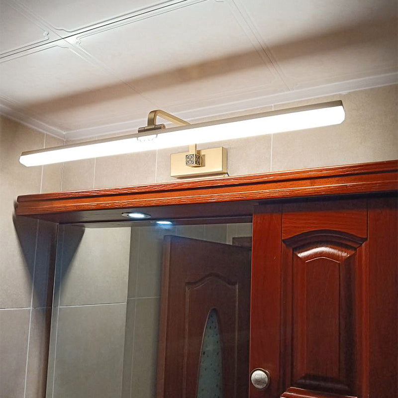 Linear Metallic Bar Vanity Light Contemporary Wall Mount Light in Gold/Black