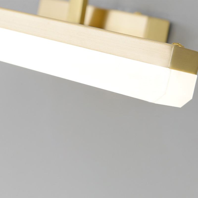 Linear Metallic Bar Vanity Light Contemporary Wall Mount Light in Gold/Black