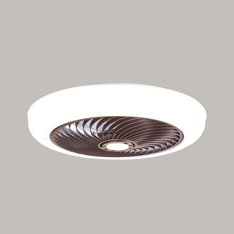 Macaron Flush Mount Deckenventilator Runde LED -LED -Halbflush -Licht mit Acrylschatten