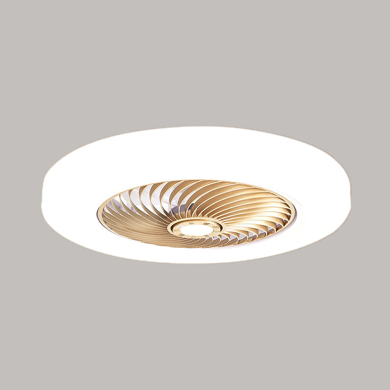 Macaron Flush Mount Deckenventilator Runde LED -LED -Halbflush -Licht mit Acrylschatten