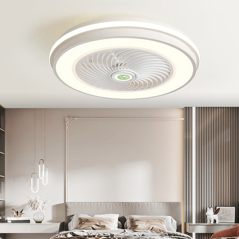 Abgerundete Deckenventilator Lampe Schlafzimmer Metall Nordic Style LED Semi-Flush Mount Light