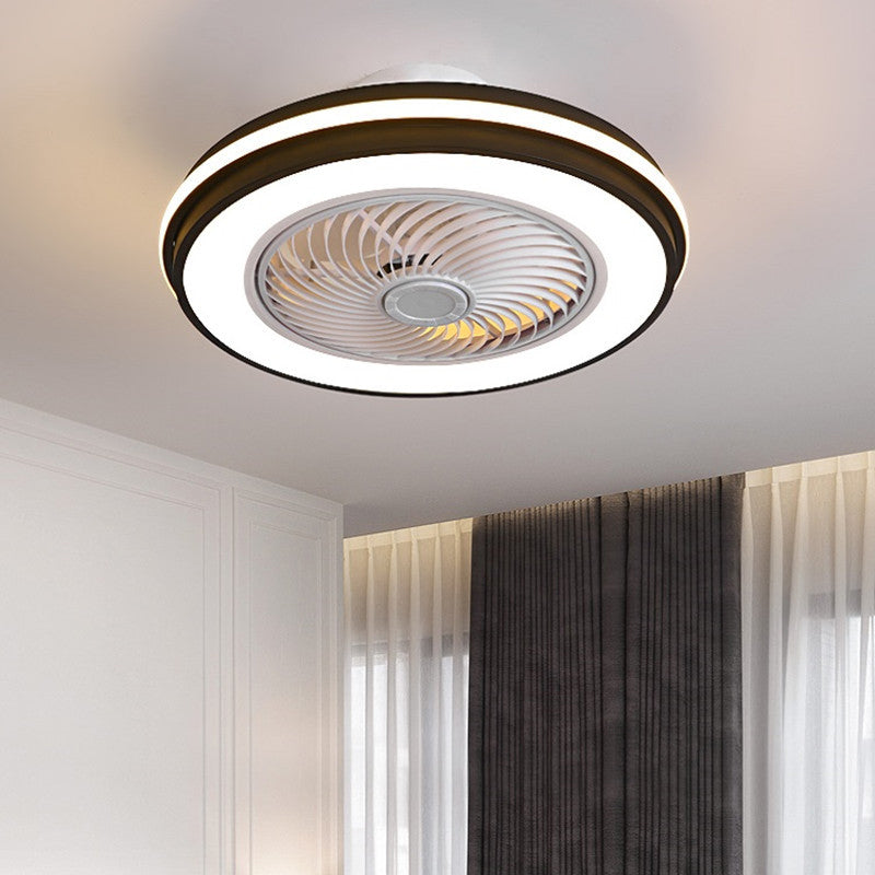 Abgerundete Deckenventilator Lampe Schlafzimmer Metall Nordic Style LED Semi-Flush Mount Light