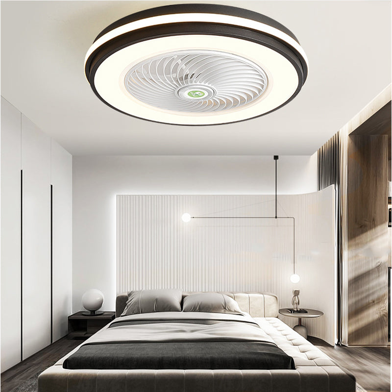 Abgerundete Deckenventilator Lampe Schlafzimmer Metall Nordic Style LED Semi-Flush Mount Light