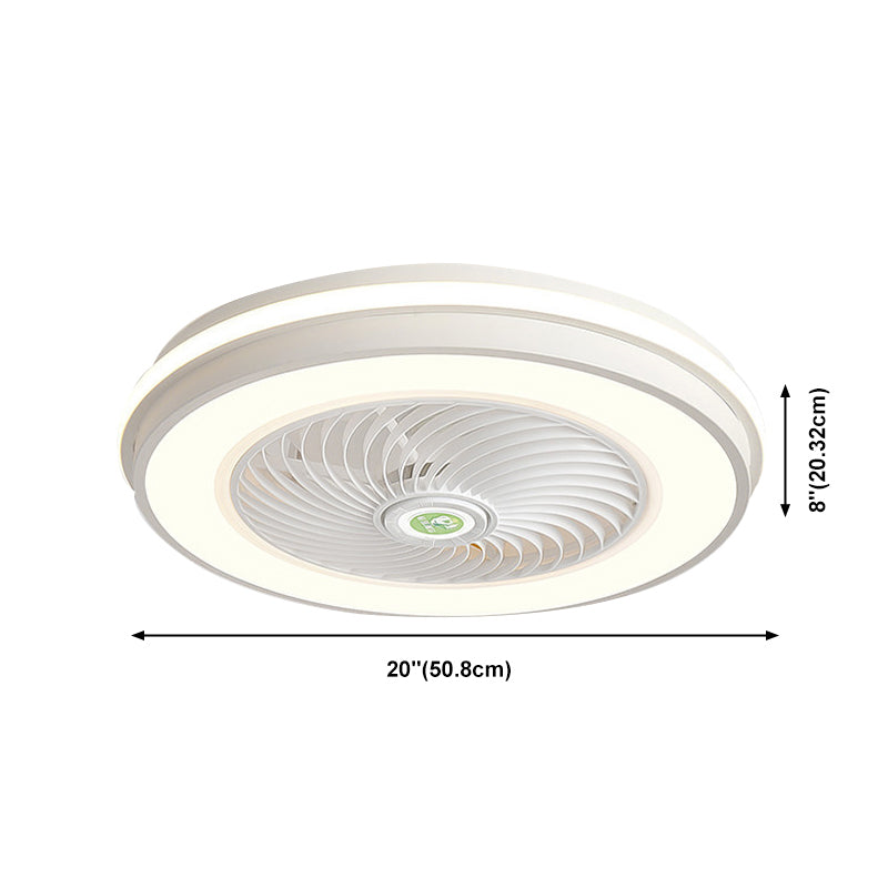 Abgerundete Deckenventilator Lampe Schlafzimmer Metall Nordic Style LED Semi-Flush Mount Light