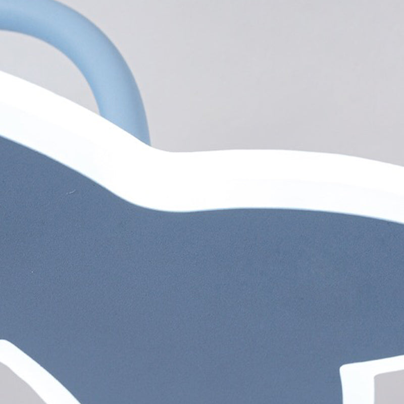 Luz del ventilador de techo circular mediterráneo Luz de la luz acrílico Dormitorio LED Semi Flush Light