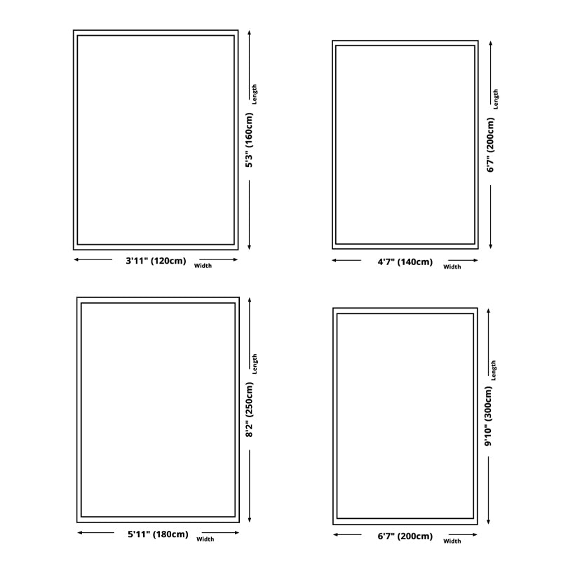 Black Modern Carpet Polyester Graphic Carpet Stain Resistant Carpet for Home Decor