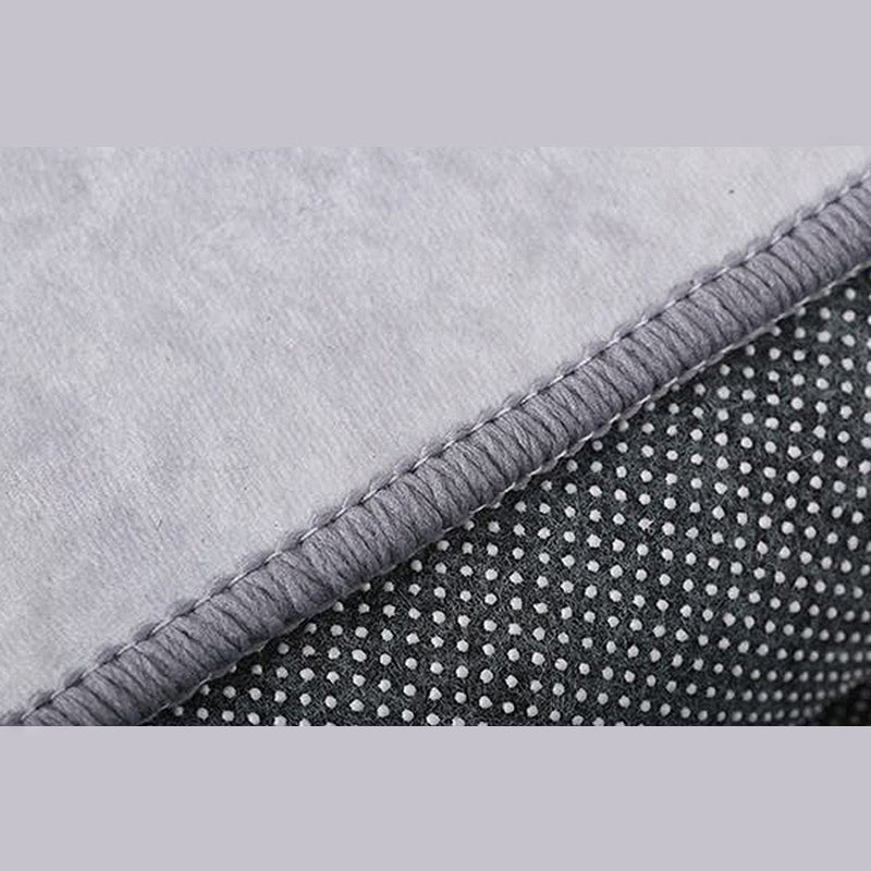 Black Modern Rug Polyester Graphic Rug Non-Slip Backing Area Rug for Living Room