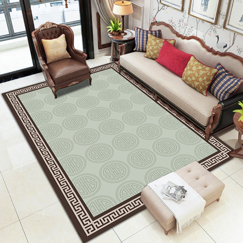 Tapis de polyester de tapis solide oriental tapis d'intérieur non glissant le tapis intérieur pour décoration domestique