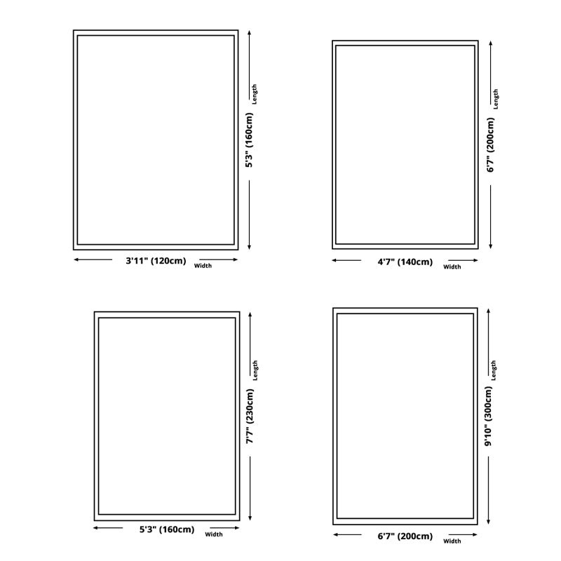 Oriental Solid Carpet Polyester Area Rug Non-Slip Backing Indoor Carpet for Home Decoration