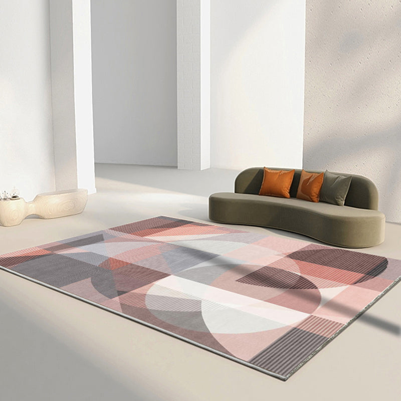 Simplicity Home Decoration Carpet Graphic Print Area Rug Polyester Non-Slip Backing Indoor Carpet