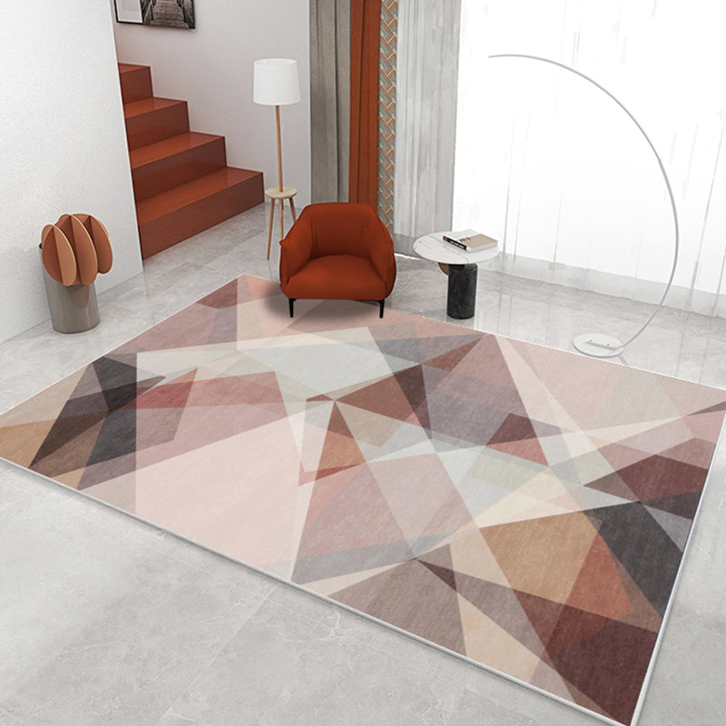 Simplicity Home Decoration Carpet Graphic Print Area Rug Polyester Non-Slip Backing Indoor Carpet