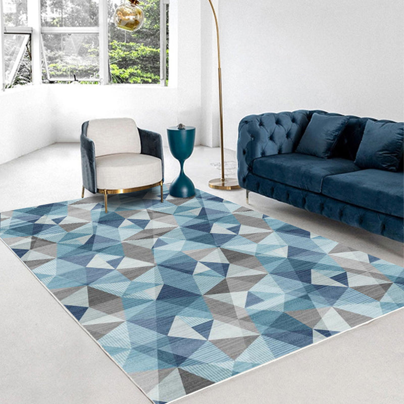 Simplicity Home Decoration Carpet Graphic Print Area Rug Polyester Non-Slip Backing Indoor Carpet