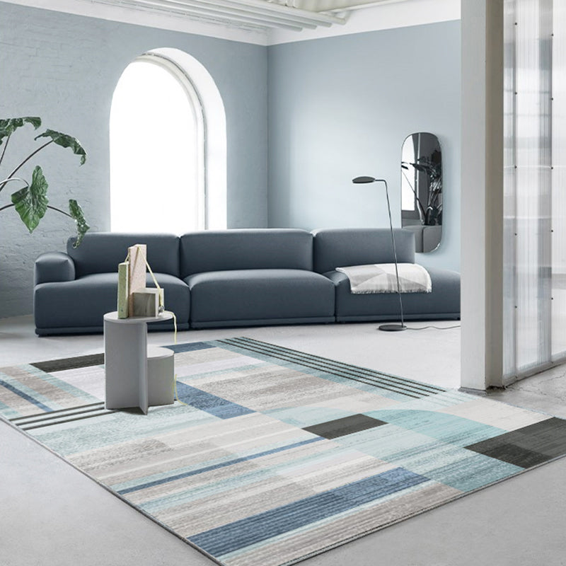 Simplicity Home Decoration Carpet Graphic Print Area Rug Polyester Non-Slip Backing Indoor Carpet
