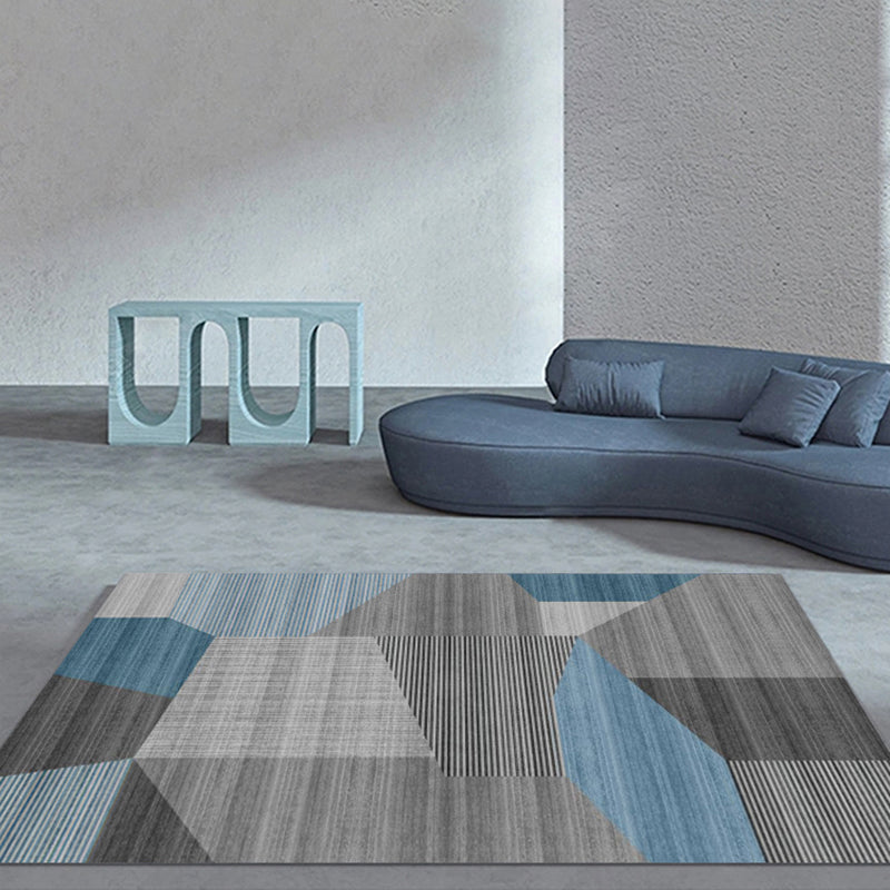 Simplicity Home Decoration Carpet Graphic Print Area Rug Polyester Non-Slip Backing Indoor Carpet