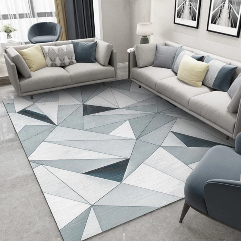 Minimalist Graphic Print Carpet Polyester Area Rug Stain Resistant Indoor Carpet for Living Room
