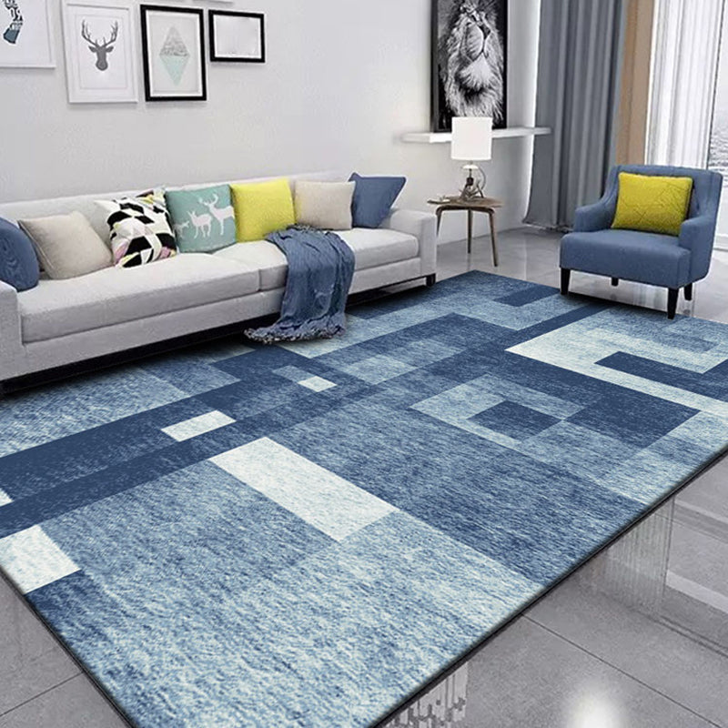 Minimalist Graphic Print Carpet Polyester Area Rug Stain Resistant Indoor Carpet for Living Room