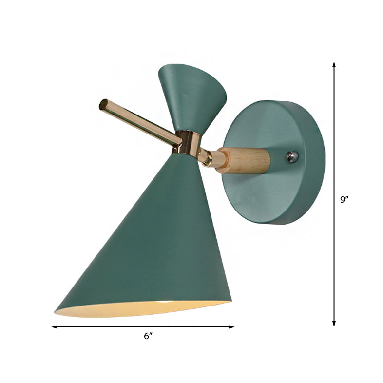 Hoekschaduw Wand SCONCE MACARON METAL 1 licht zwart/wit/roze/geel/groene wand sconce licht voor slaapkamer