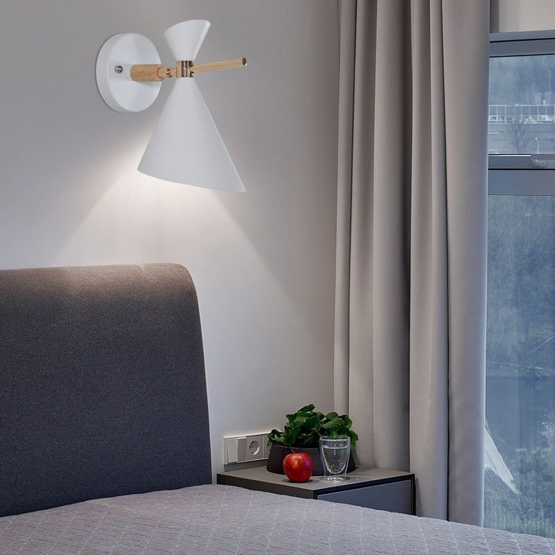 Hoekschaduw Wand SCONCE MACARON METAL 1 licht zwart/wit/roze/geel/groene wand sconce licht voor slaapkamer