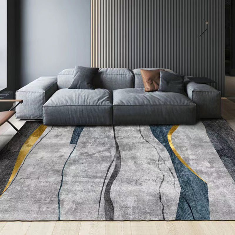 Fashionable Modern Carpet Polyester Striped Carpet Washable Carpet for Home Decor