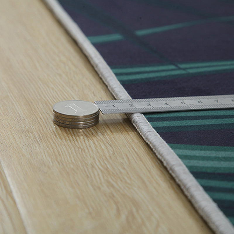 Green Modern Area Carpet Leaf Pattern Polyester Area Rug Stain Resistant Rug for Living Room