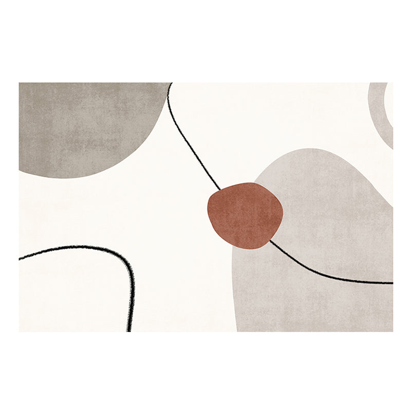 Simplicity Carpet Polyster Trendy Contrast Panel Indoor Rug Stain Resistant Area Rug for Living Room