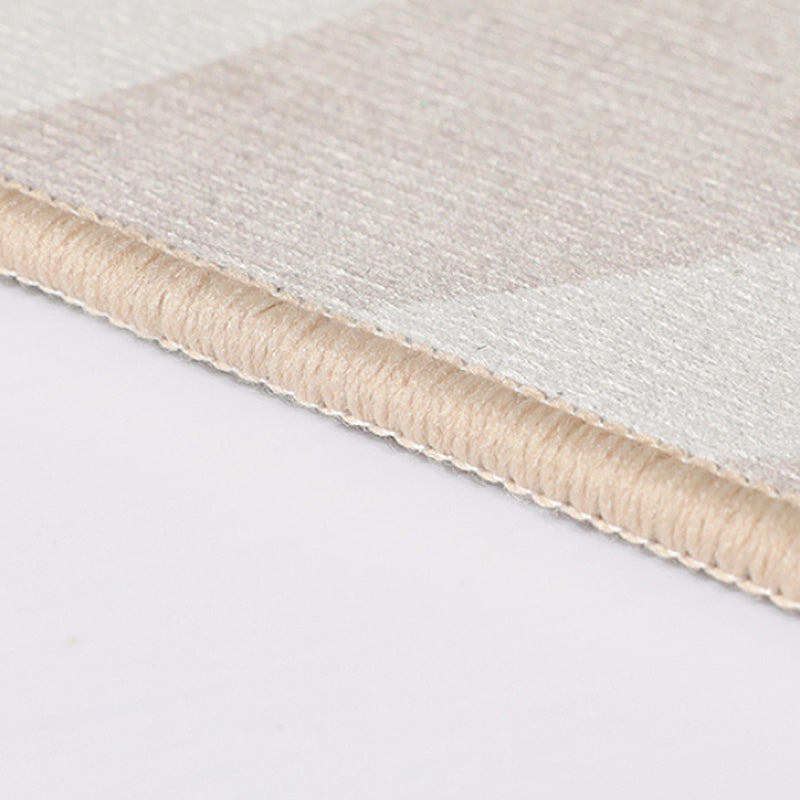 Simplicity Carpet Polyster Trendy Contrast Panel Indoor Rug Stain Resistant Area Rug for Living Room