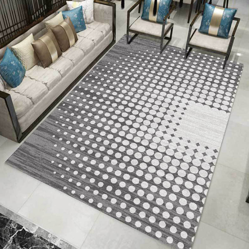 Black Modern Rug Polyester Graphic Indoor Rug Washable Area Rug for Home Decoration