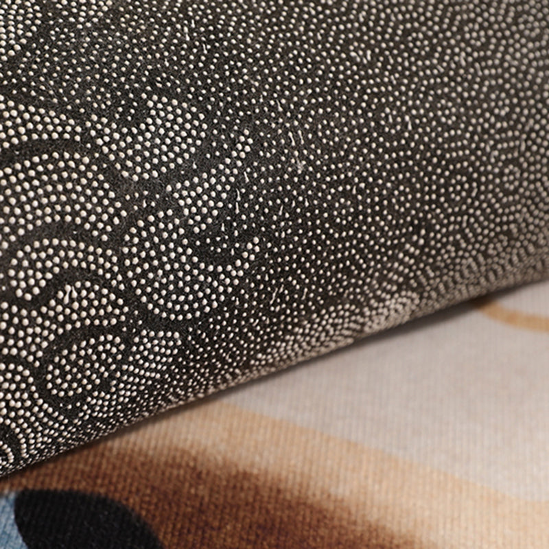 Round Cartoon Rug Modern Polyester Indoor Rug Stain Resistant Washable Area Carpet for Home Decor