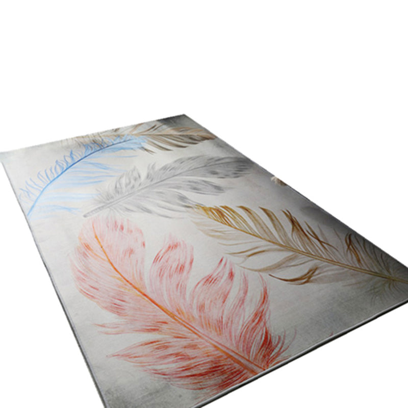 Fancy Living Room Area Carpet Brown Animal Pattern Polyester Area Rug Anti-Slip Washable Rug