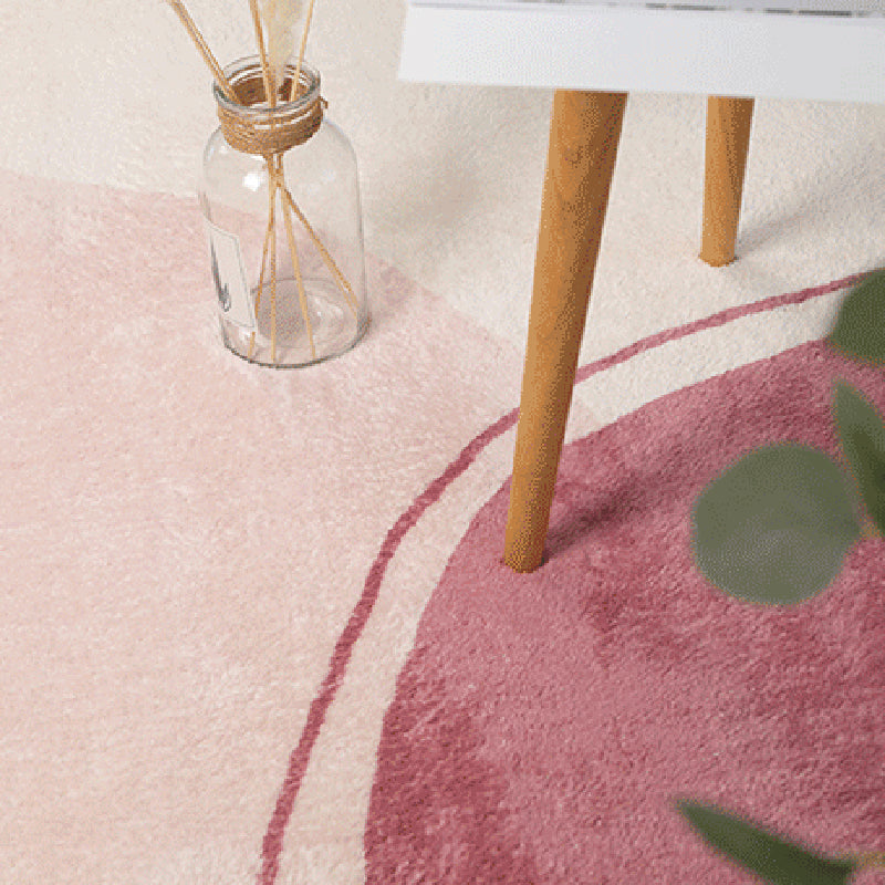 Funky Area Rug Contrast Panel Polyester Carpet Living Room Rug with Non-Slip Backing