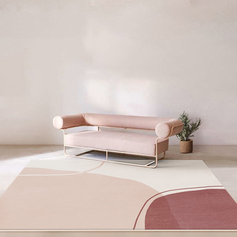Funky Area Rug Contrast Panel Polyester Carpet Living Room Rug with Non-Slip Backing