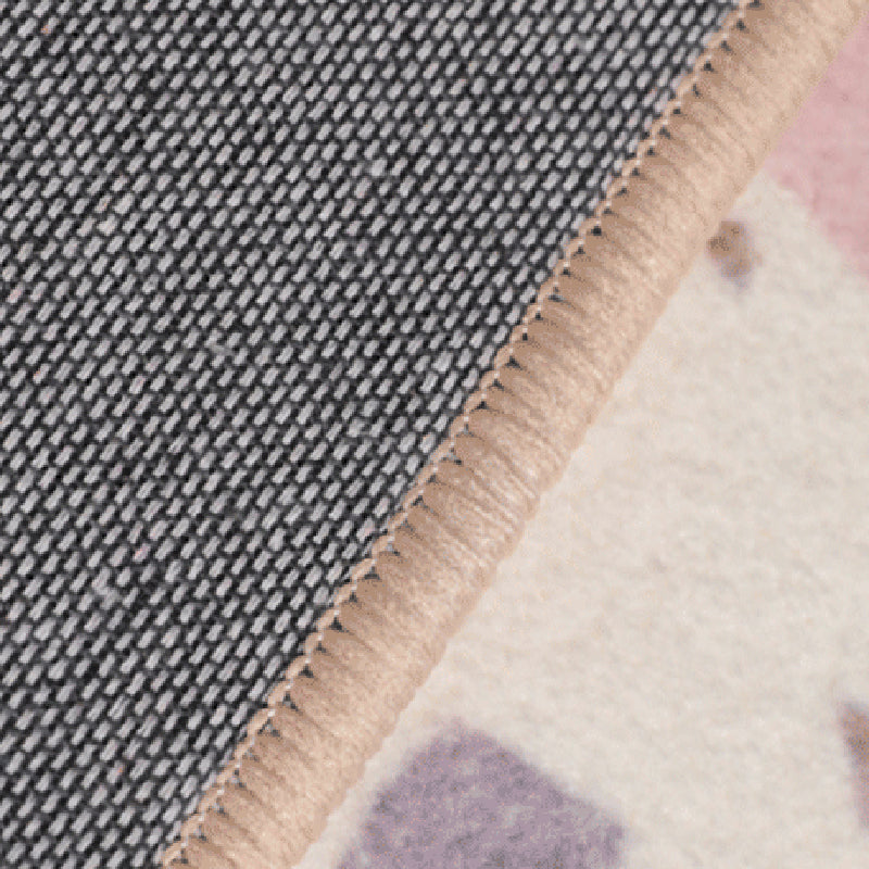 Funky Area Rug Contrast Panel Polyester Carpet Living Room Rug with Non-Slip Backing