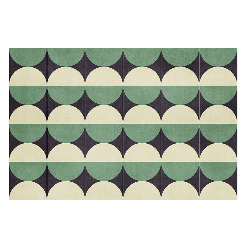Modern Area Carpet Checkerboard Grid Pattern Rug Washable Polyester Carpet with Non-Slip Backing